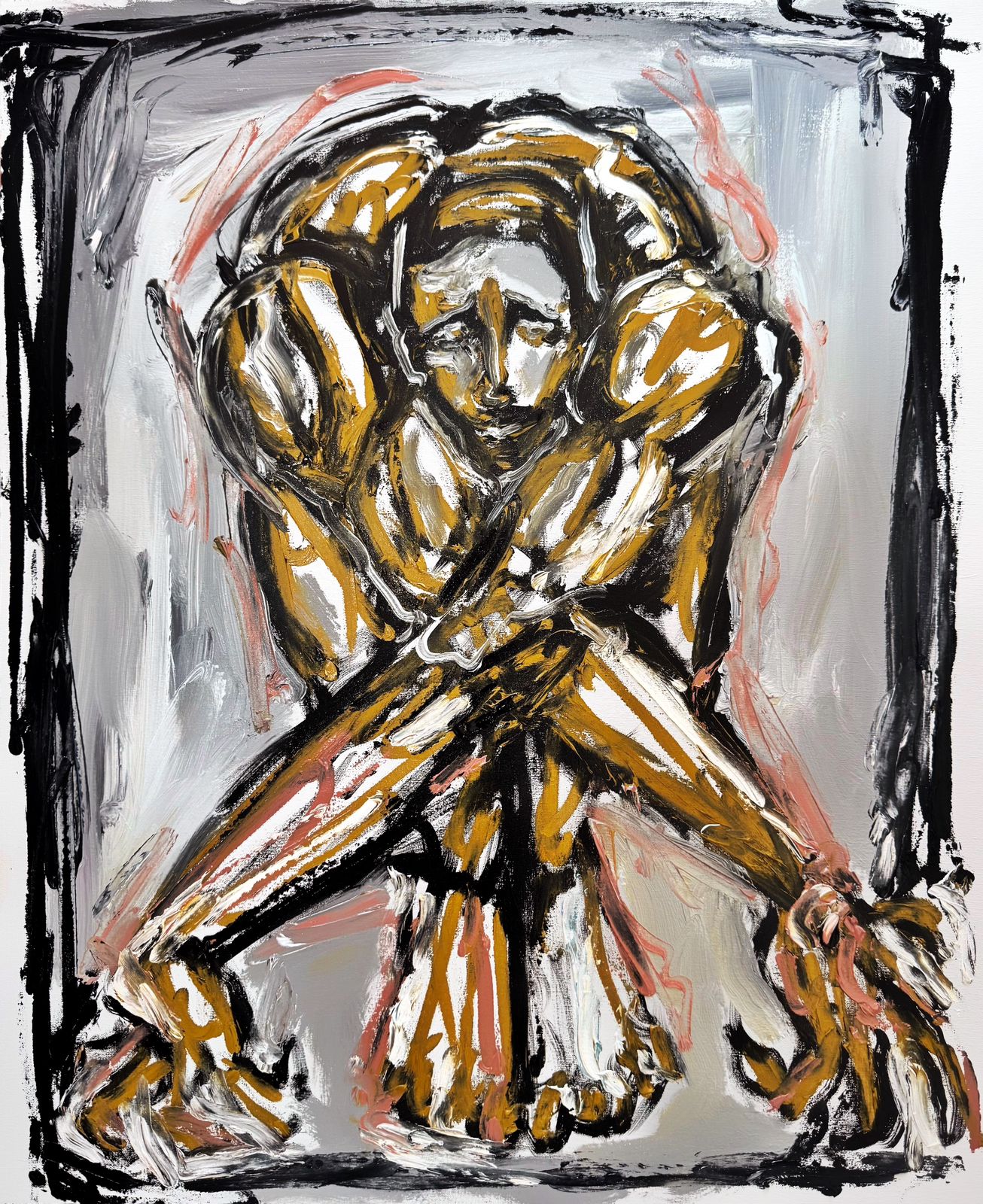 Lote 69: Juan De la Cruz - La insoportable levedad del ser / Óleo sobre tela - 50 x 40 cm