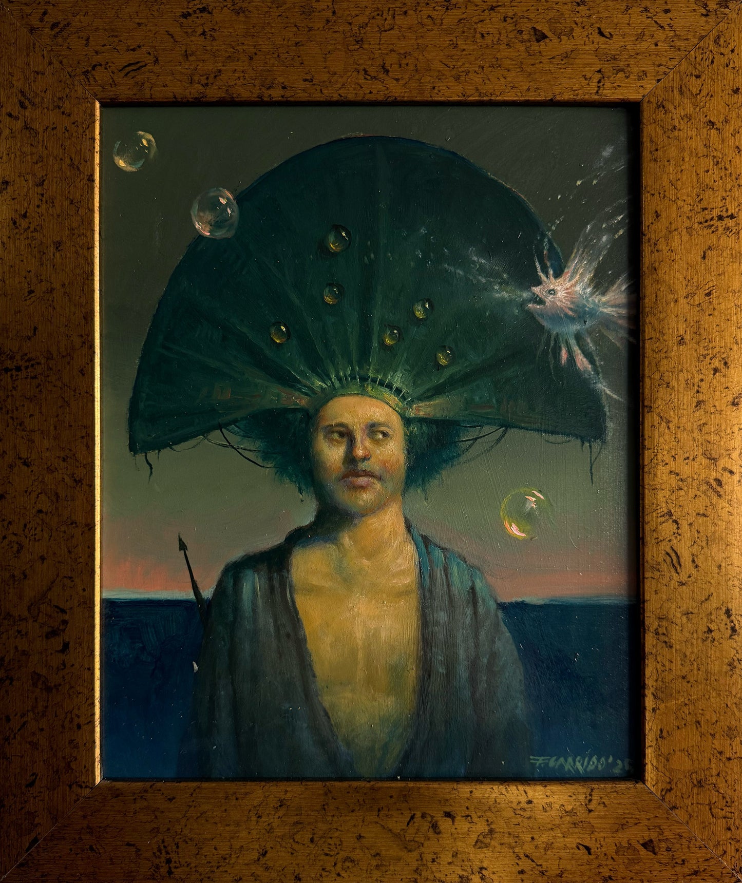 Fernando Garrido – Cazador / Óleo sobre tela – 24 x 30 cm – 1/1