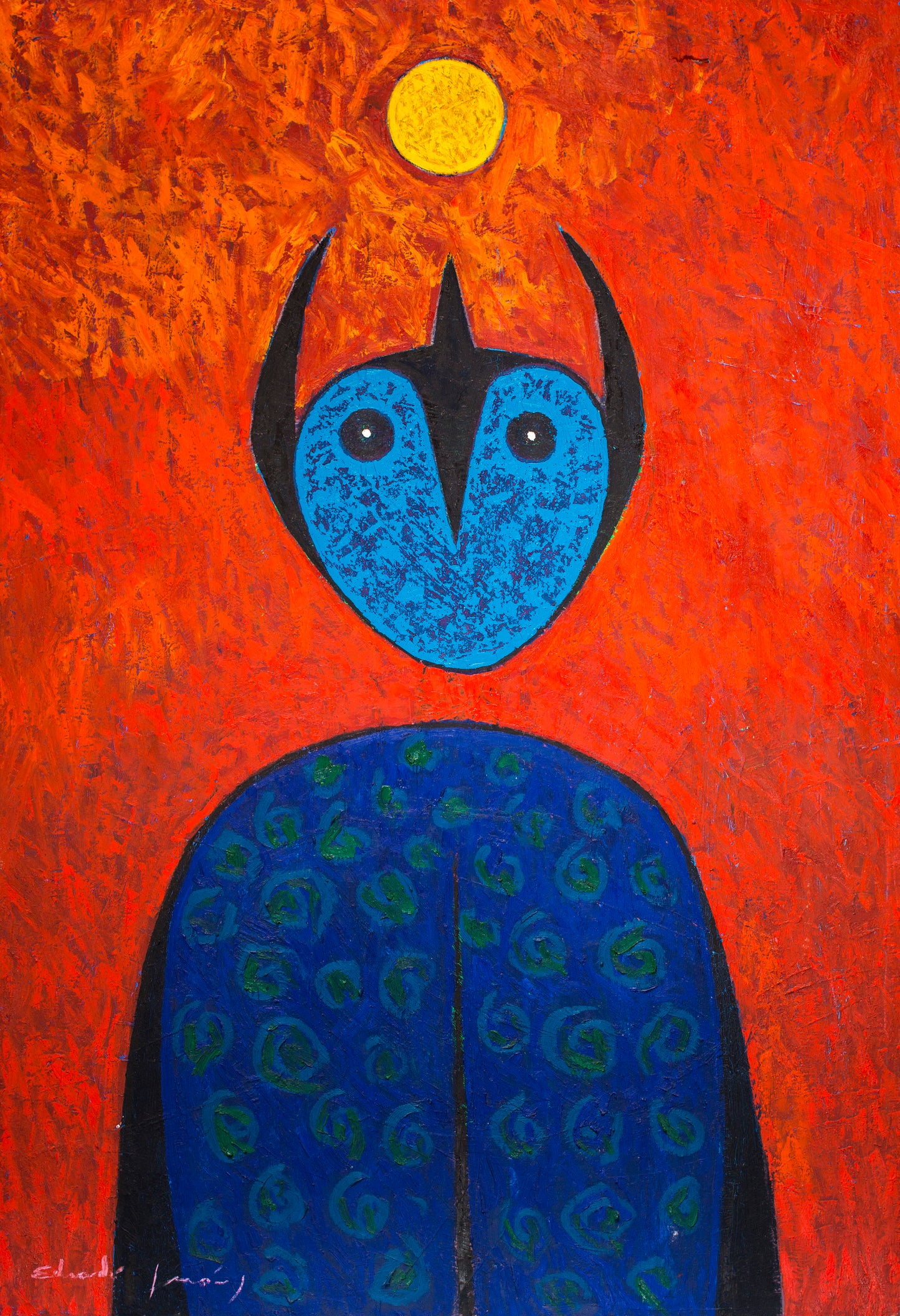 Eduardo Juarez – ST. Fondo rojo / Óleo sobre tela – 80 x 120 cm – 1/1