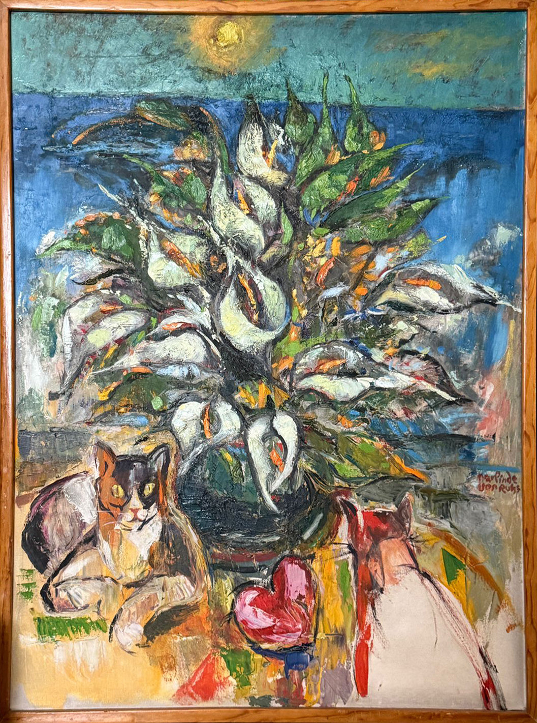 LOTE 023 / Marlinde Von Ruhs - Valentine’s Day / Óleo sobre tela - 100 x 75 cm