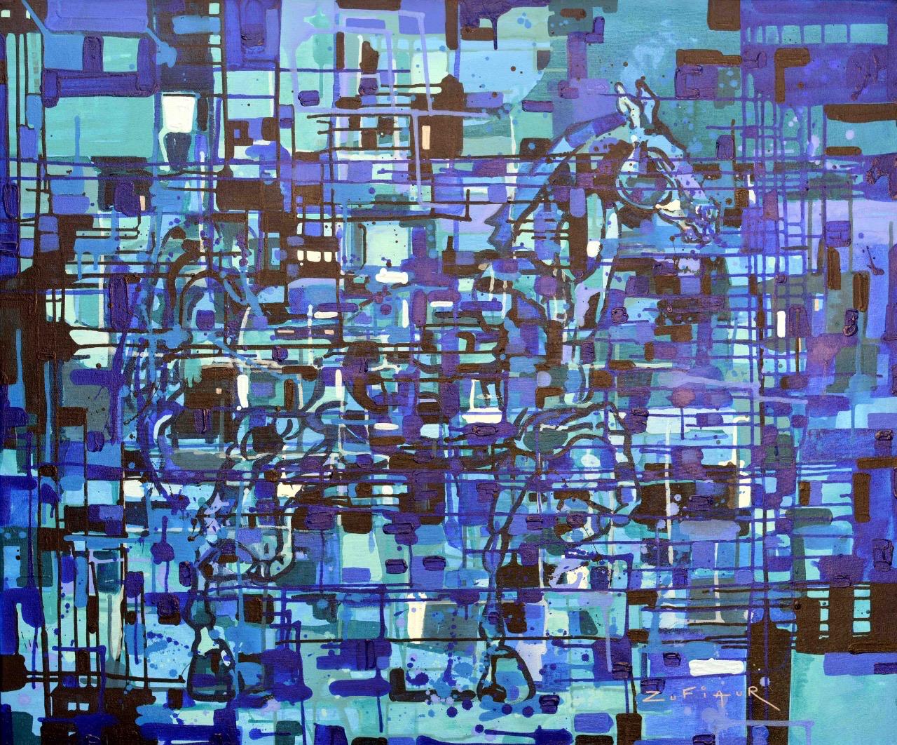 Lote 35: Juan Zufiaur - Caballo / Mixta sobre tela - 100 x 110 cm