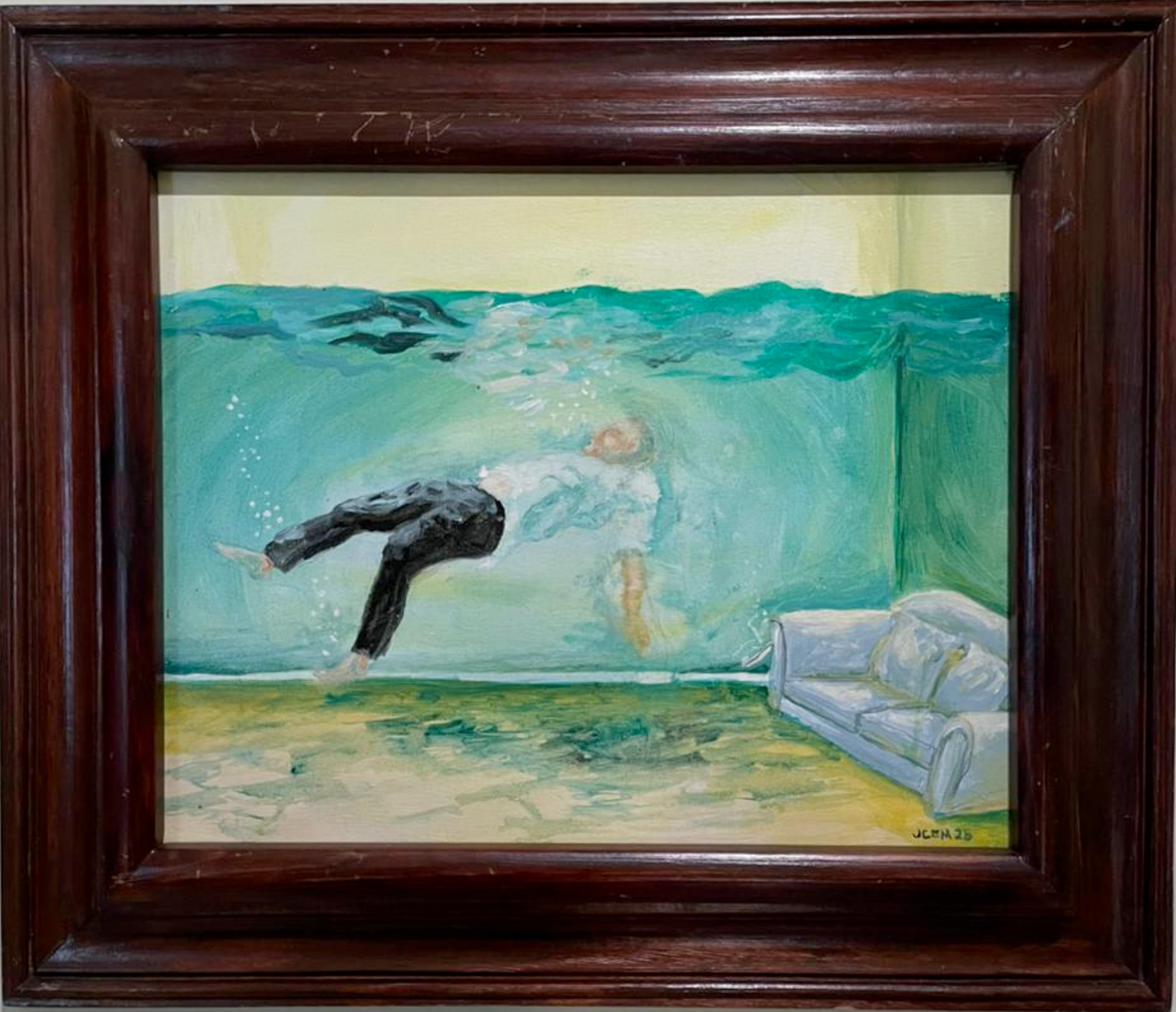 Lote 23: Juan Carlos Monroy - Depresión / Mixta sobre tela - 50 x 40 cm