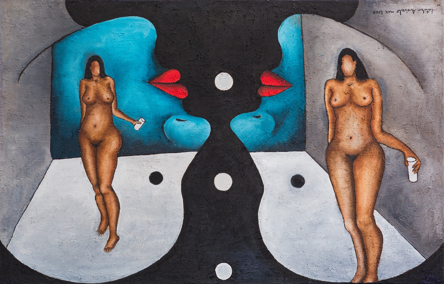 Esteban Arèvalo – Frente al espejo / Óleo sobre tela – $90 x 140 cm – 1/1
