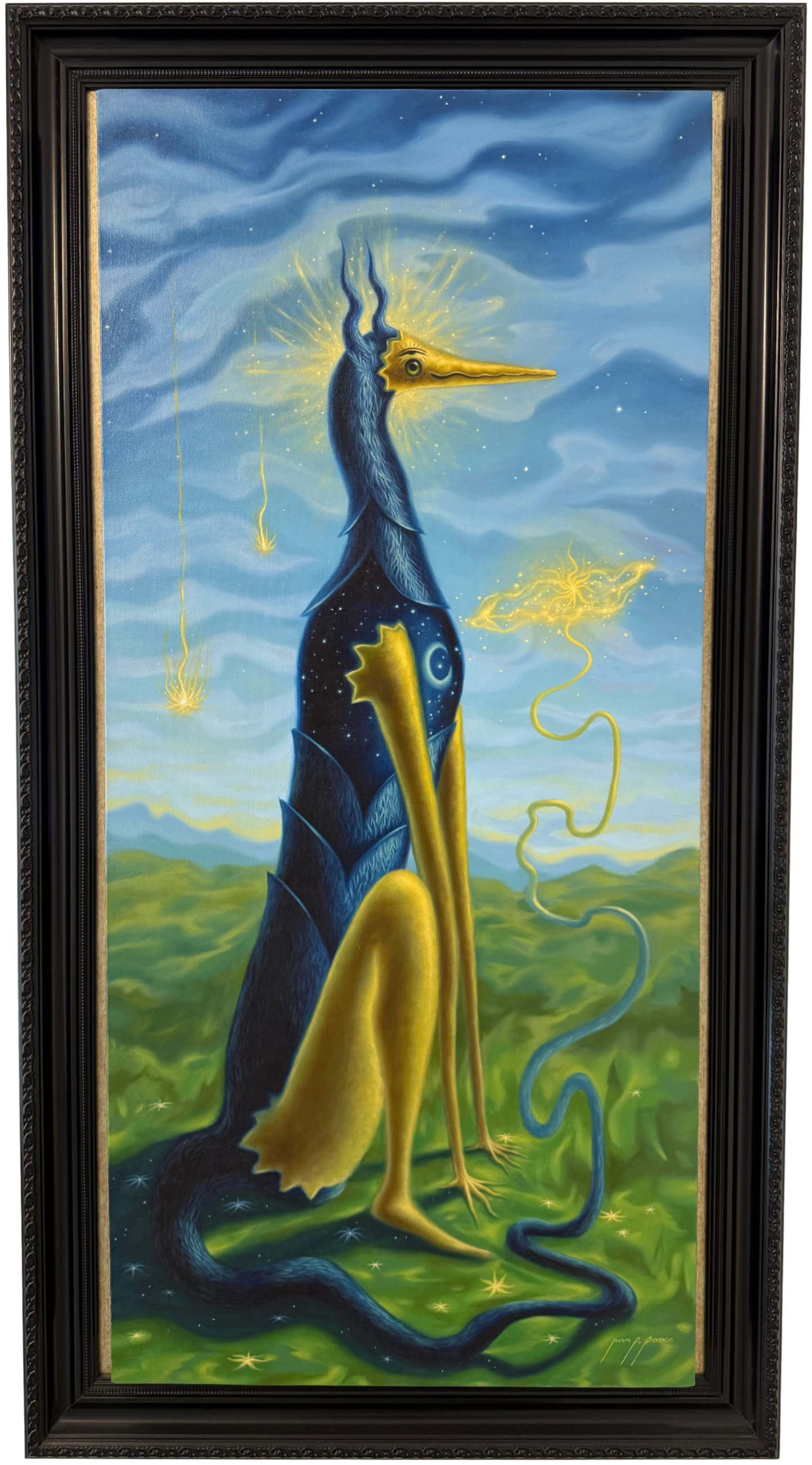 Juan Pedro Ponce - Perrito Guardián / Óleo sobre tela - 110 x 50 cm