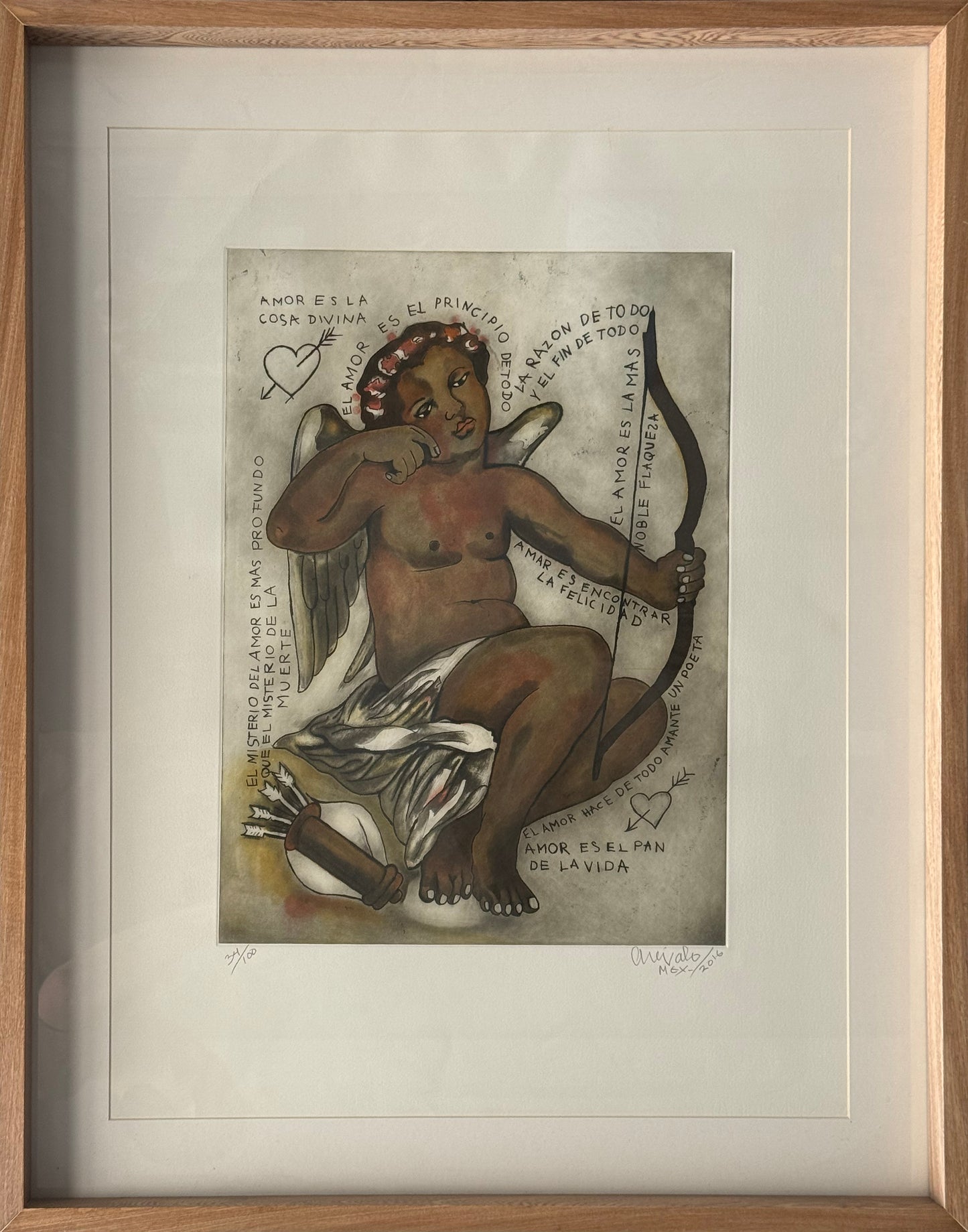 Lote 43 - Javier Arévalo - Cupido / Grabado - 60 x 40 cm