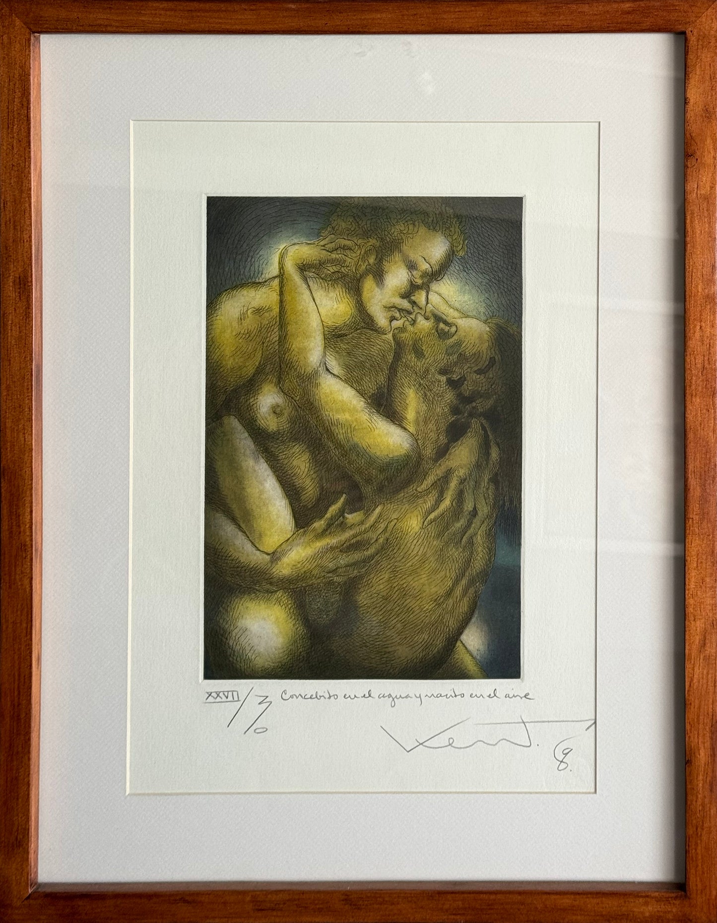 Pieza 44 - Daniel Kent - Concebido en el agua y nacido en el aire / Grabado - 40 x 30 cm