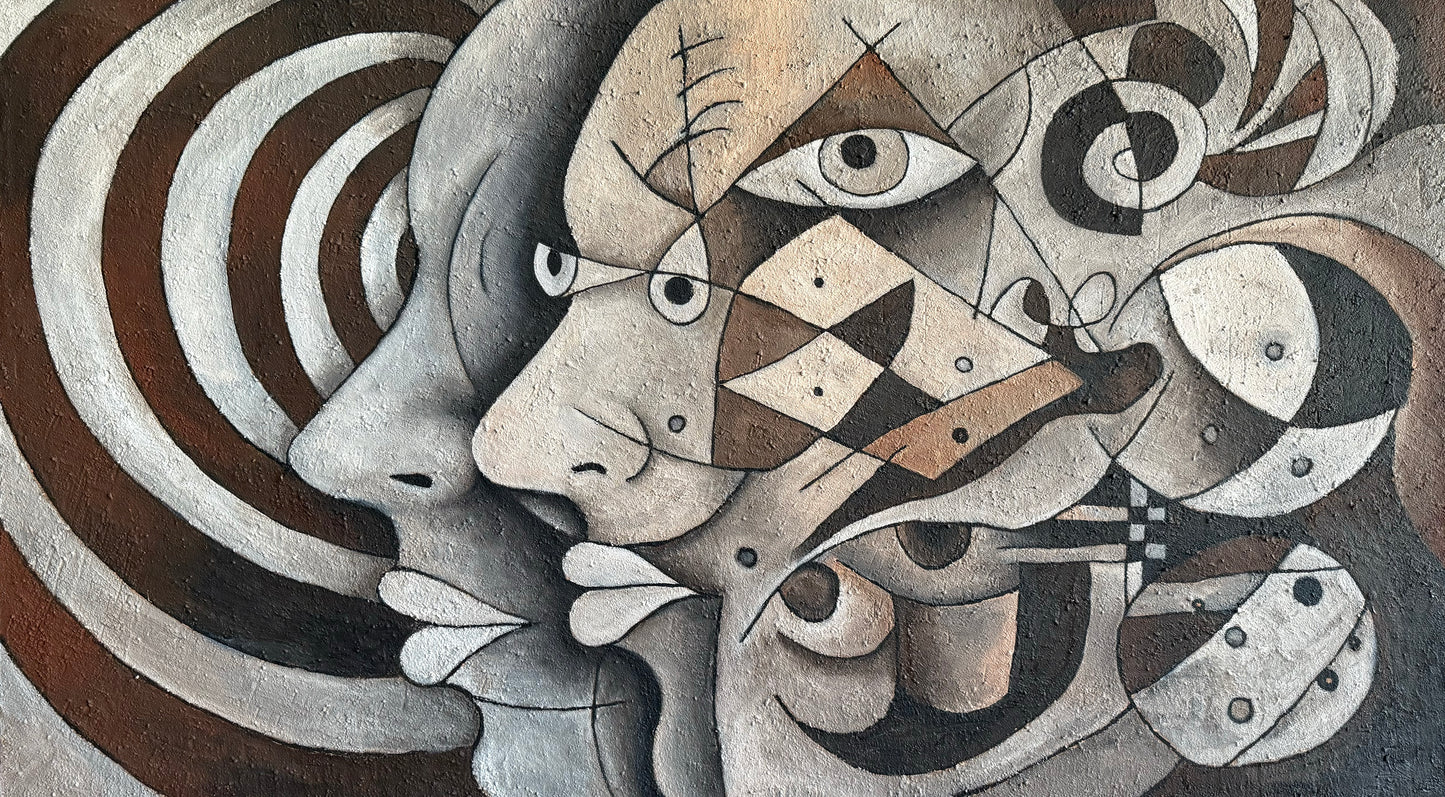 Esteban Arévalo - Telepatía / Óleo sobre tela - 90 x 160 cm