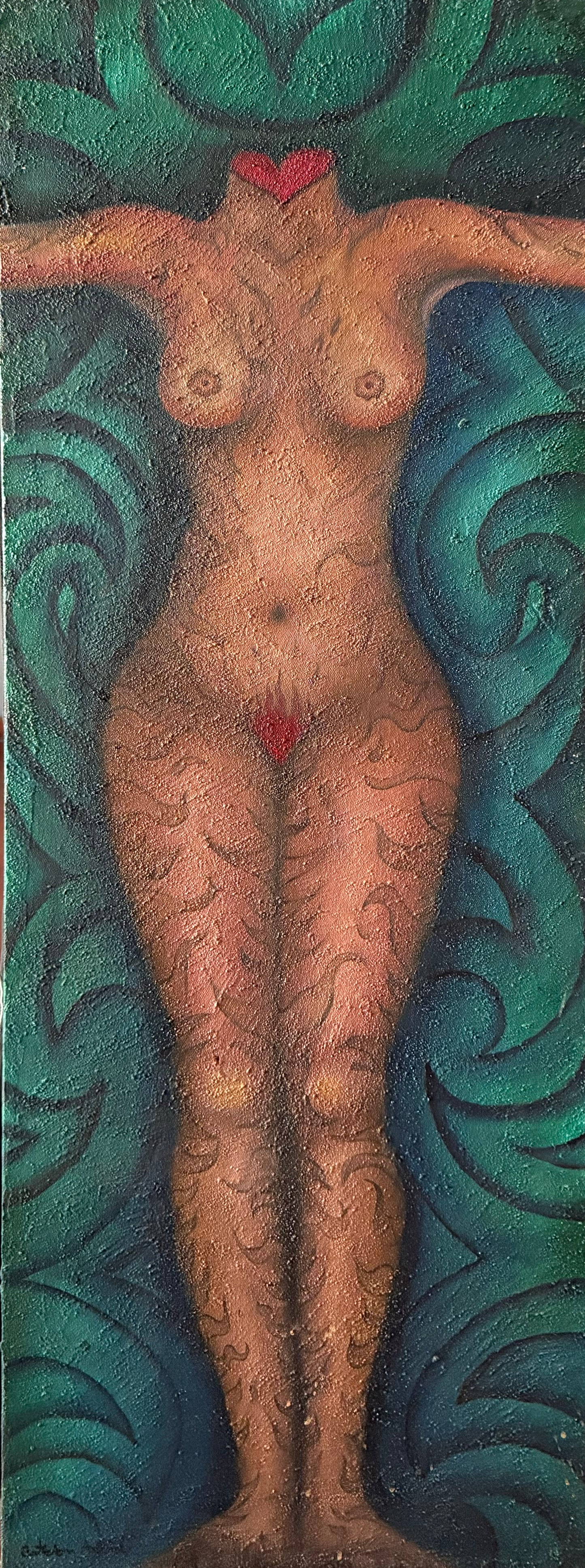 Esteban Arévalo - Complemento / Óleo sobre tela - 150 x 50 cm