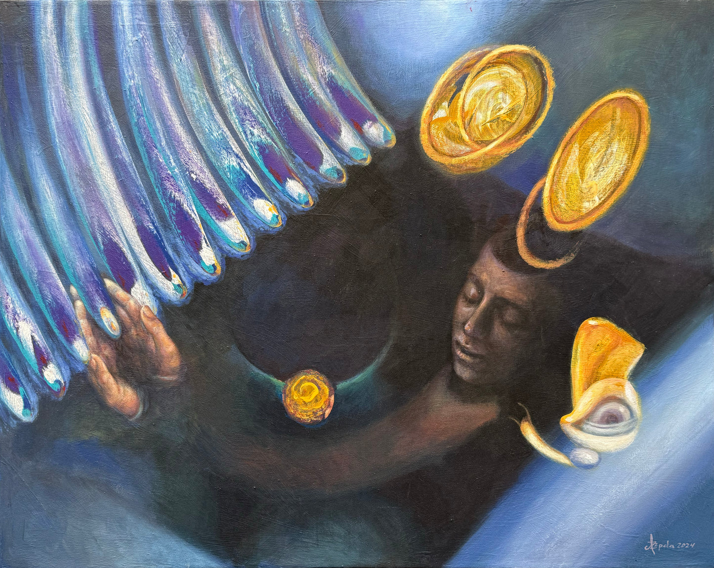 Pieza 73 - Israel Zzepda - "Semilla múltiple" / acrilico sobre tela - 60 x 80 cm