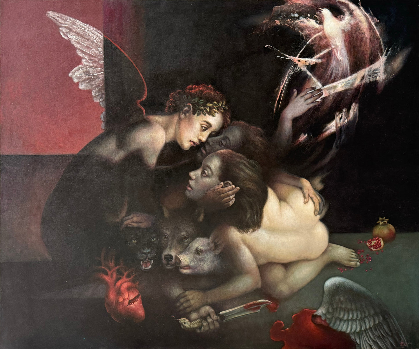 Pieza 59 - Israel Zzepda - "Dialogo sobre libertad" / acrilico sobre tela - 110 x 130 cm