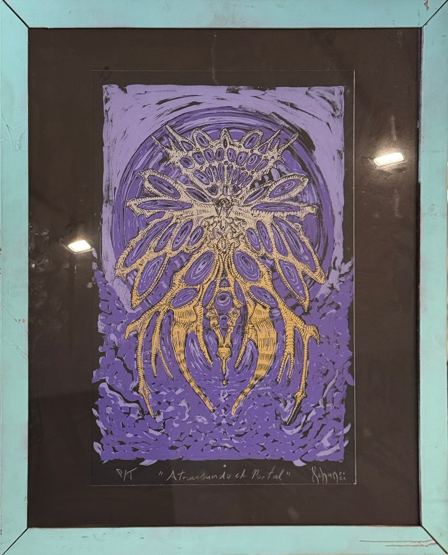 Xehan - Atravesando el portal / Serigrafía sobre papel - 56 x 66 cm