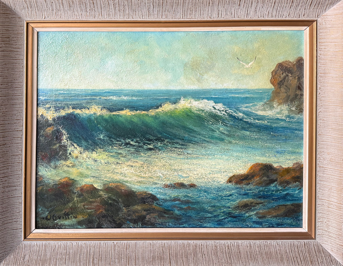 Desconocido - Playa / Óleo sobre tela - 38 x 48 cm