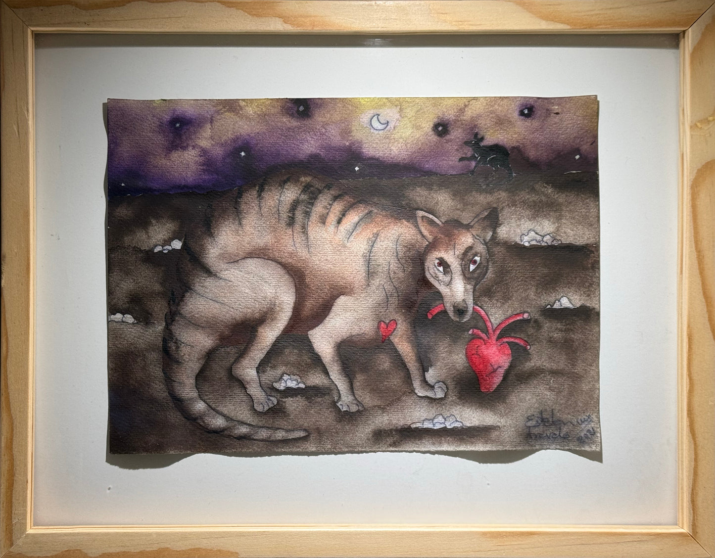 Esteban Arévalo - Casuario / Acuarela sobre papel - 17 x 24 cm