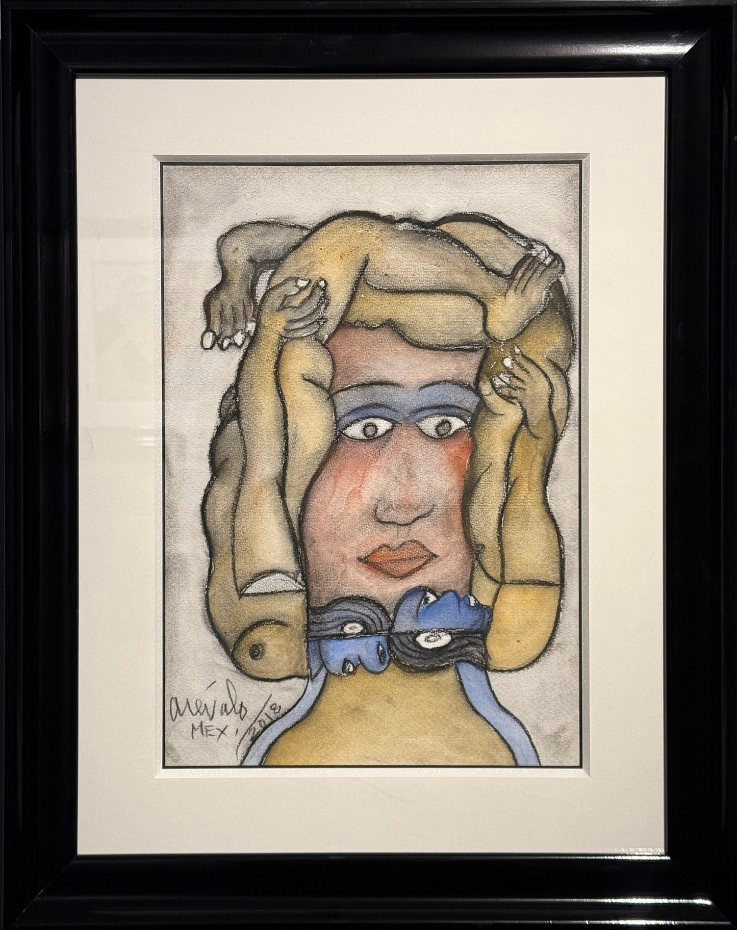 Javier Arévalo - Antes de negar con la cabeza, asegurate de que la tienes / Acuarela sobre papel - 33 x 23 cm