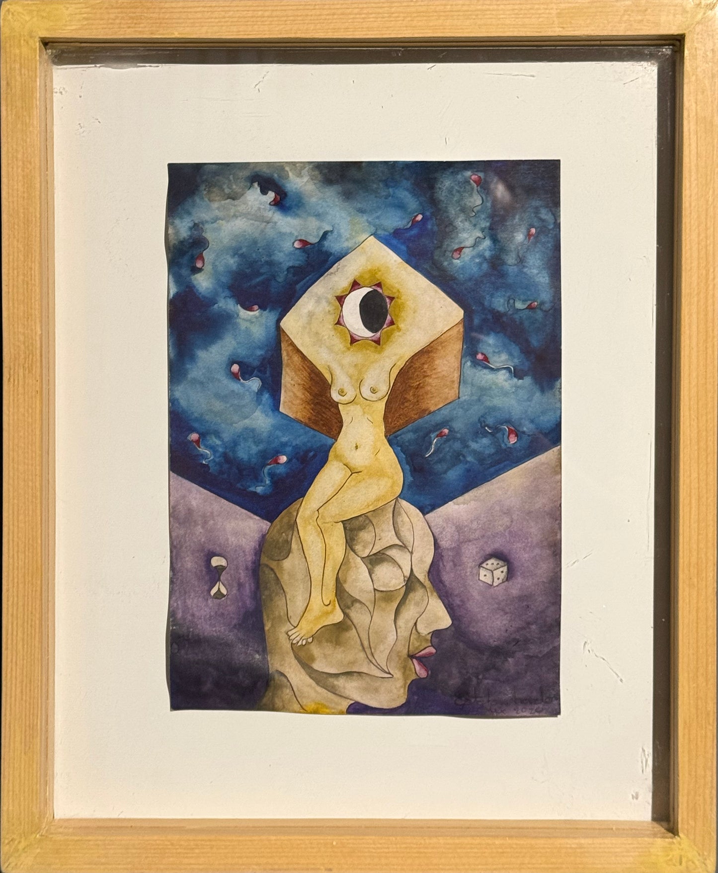 Esteban Arévalo - Pensando en ti / Acuarela sobre papel - 30 x 20 cm