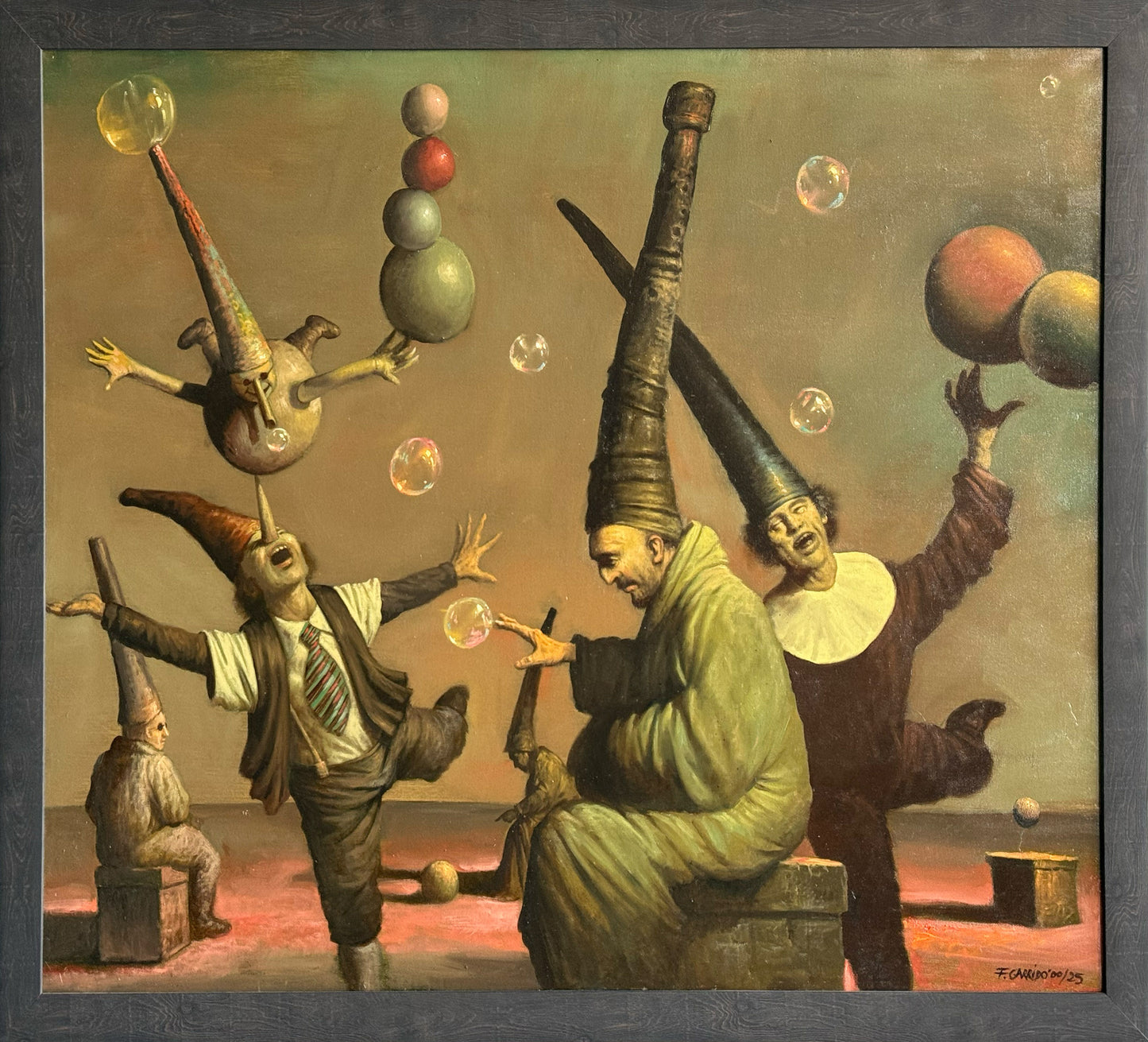Fernando Garrido – Círqueros y Magos / Óleo sobre tela – 100 x 80 cm – 1/1
