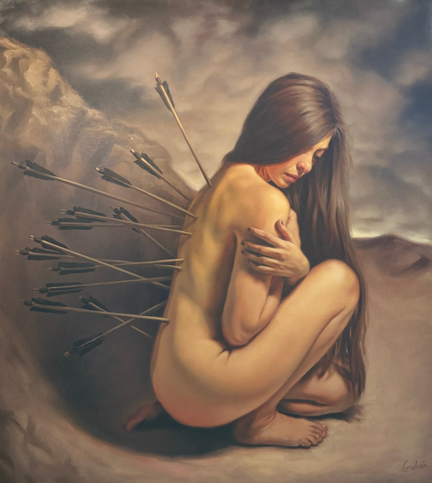 José Luis Lopez Galvan - El erizo / Oleo sobre tela - 120 x 100 cm