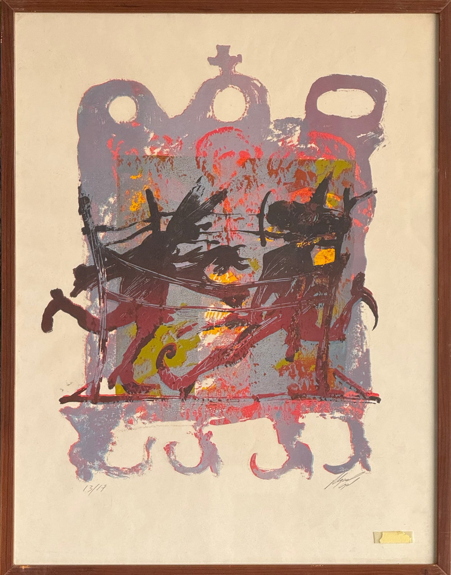 Miguel Angel lopez - ST / Serigrafia - 63 x 48 cm