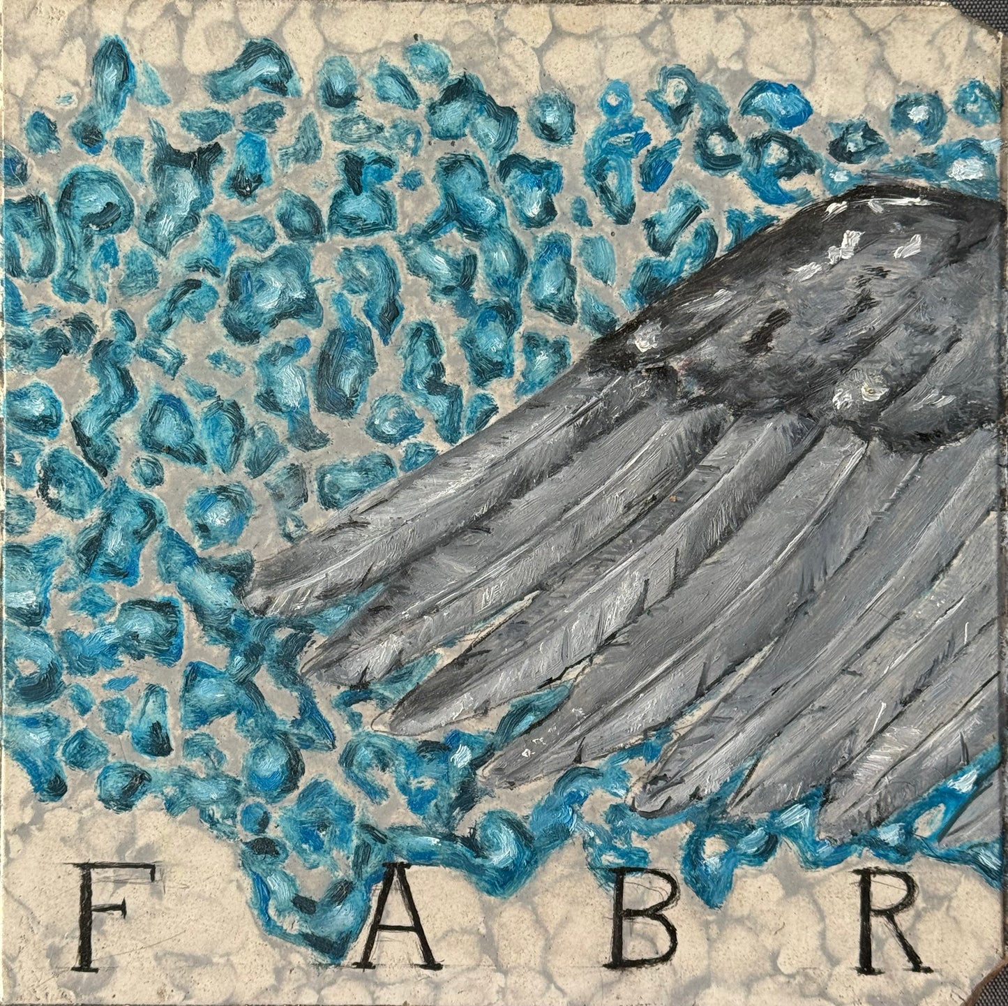 LOTE 119 / Fabricio Gros - Vestigio urbano (Tríptico) / Óleo sobre mosaico vintage histórico - 26 x 78 cm