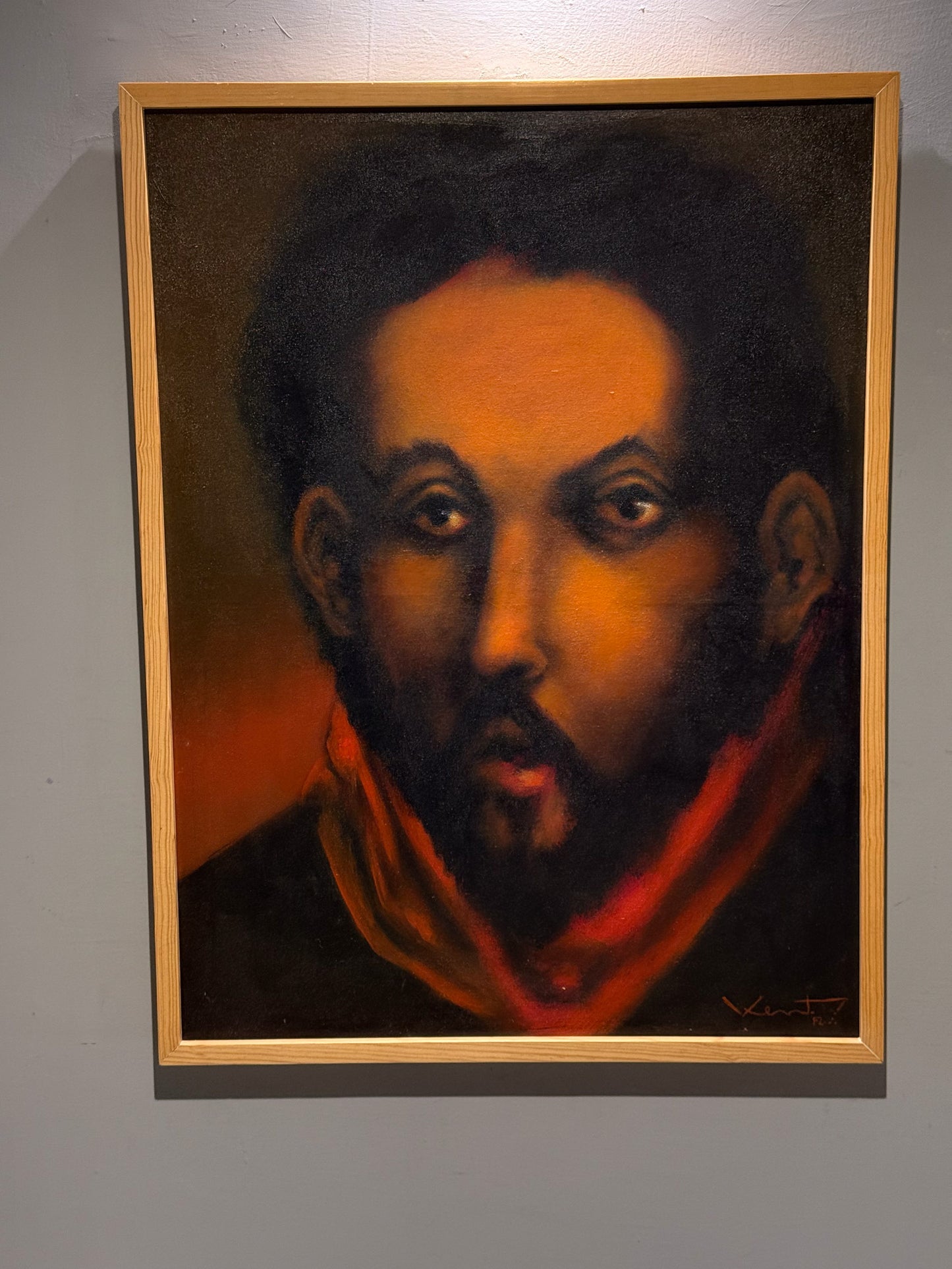 Daniel Kent – Serie Rostros Señor con barba y bufanda / Acrílico sobre tela – 60 x 80 cm – 1/1