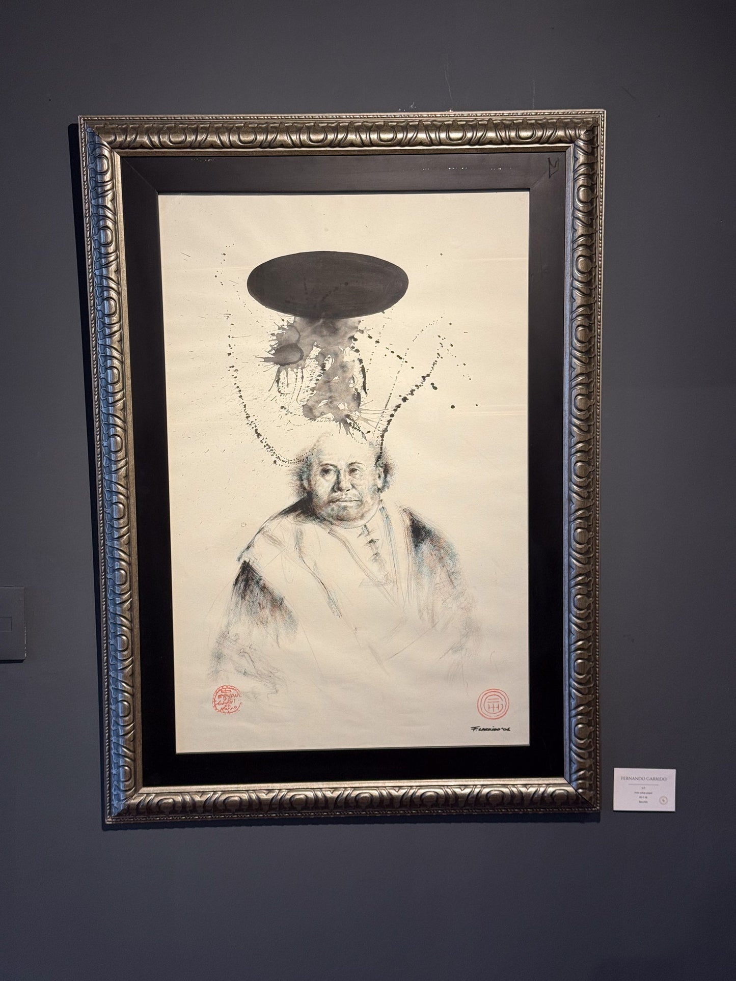 Fernando Garrido – ST. Viejo con circulo arriba / Tinta sobre papel – 58 x 89 cm – 1/1