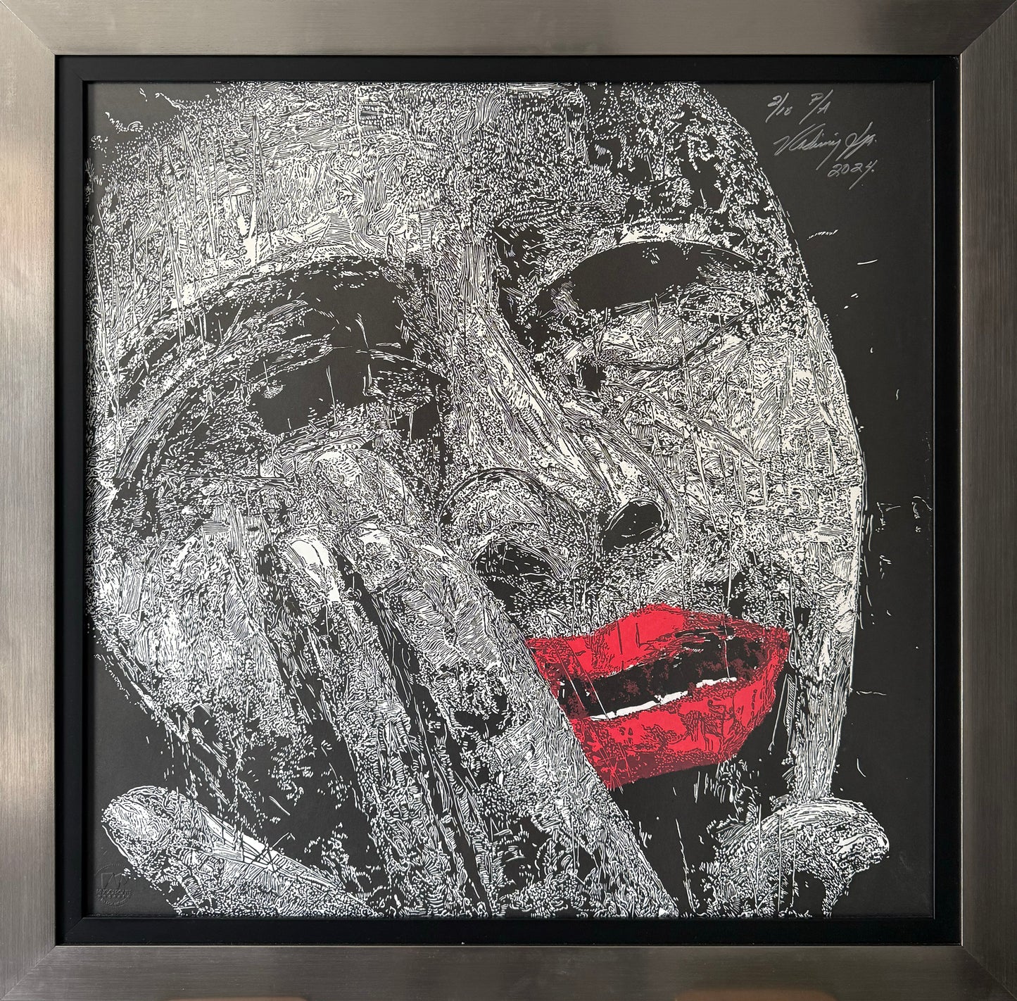 Serie 2/18 P/A / Vladimir Cora - Sin titulo 6 / Colagrafía, Serigrafía sobre papel - 79 x 79 cm