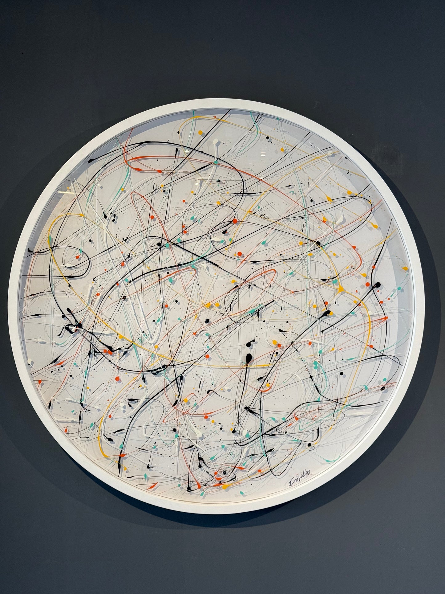 LOTE 047 / Cristian Tesillos - Caótico / Esmaltes sobre acrílico - 90 cm