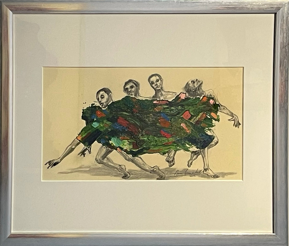 Omar García de Alba – Manto de locura 1 / Carbon/ acrilico sobre papel – 50 x 40 cm – 1/1