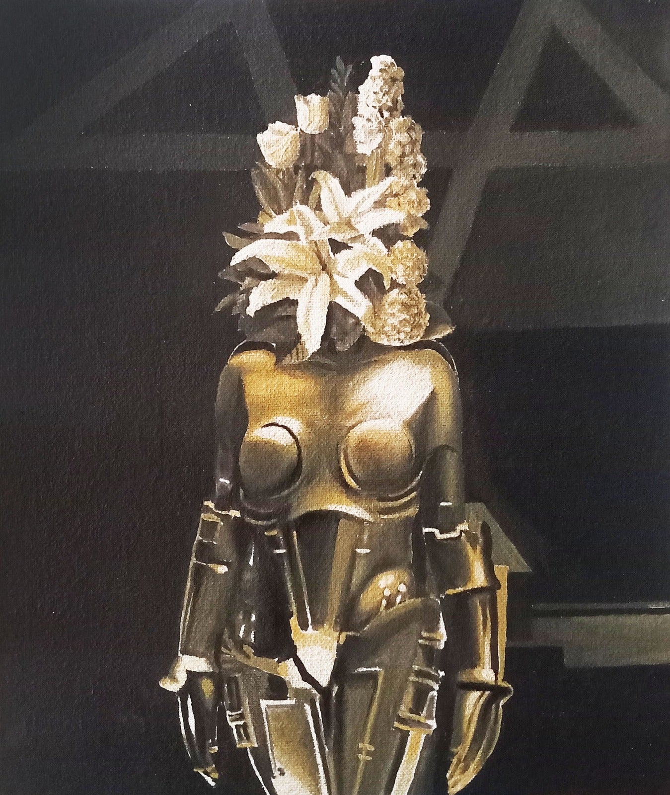 Cesar Ramirez - Maria metropolis / òleo sobre tela - 20,5 x 24,5 cm
