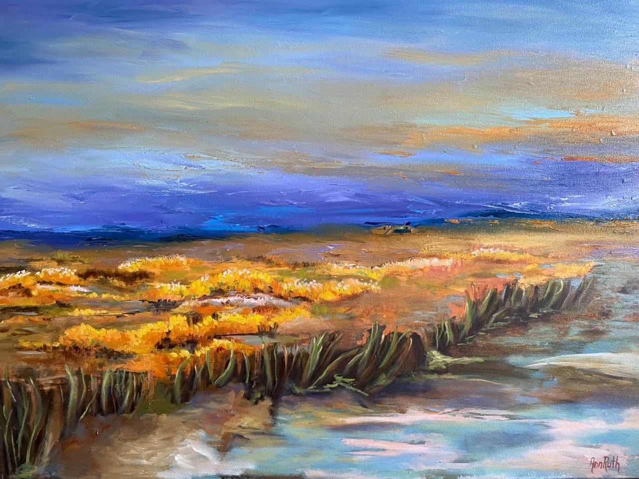 Ann Ruth Perez - Frontera silenciosa / Òleo sobre tela - 60 x 80 cm