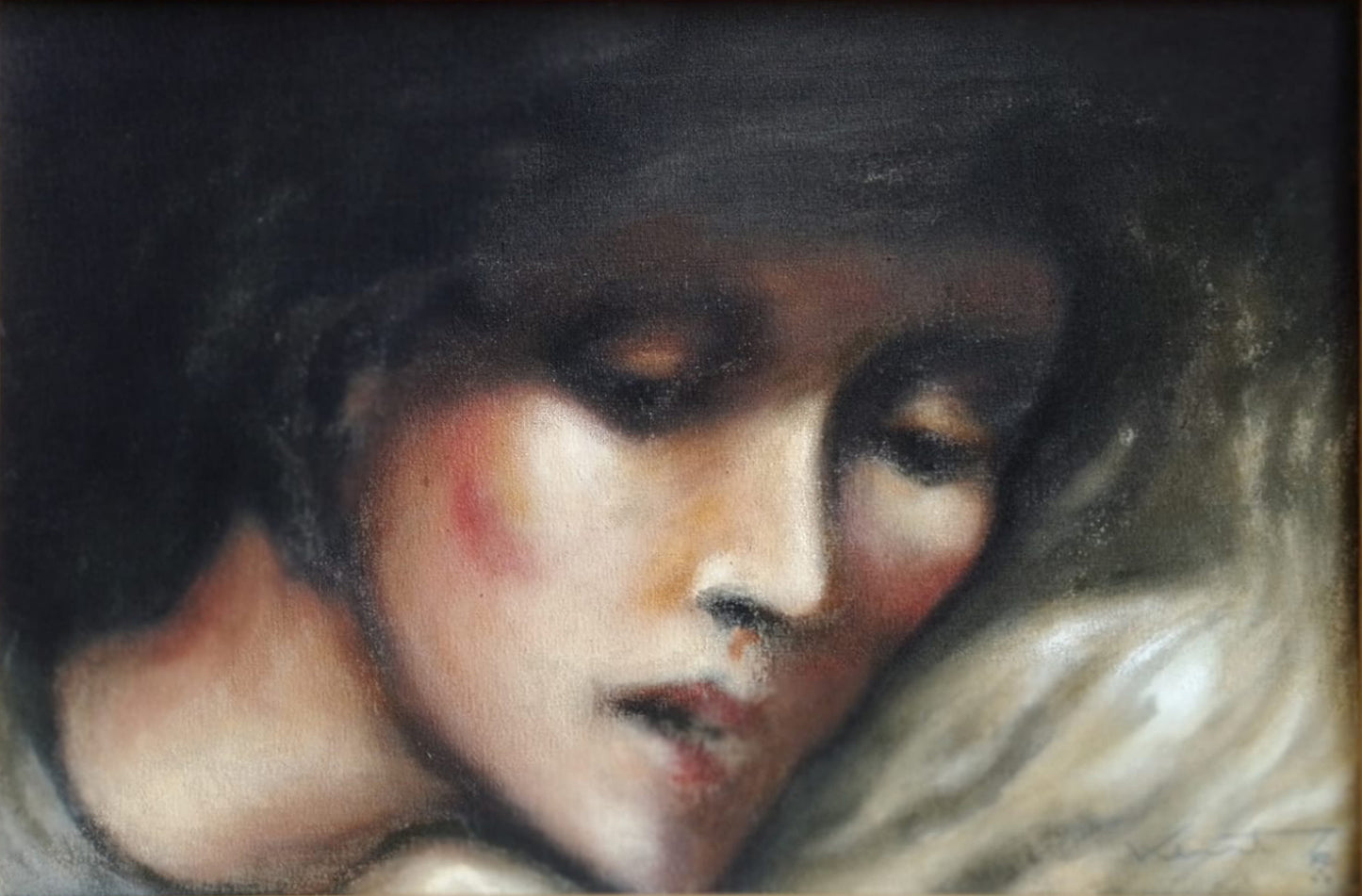 LOTE 017 / Daniel Kent - Mujer / Acrílico sobre tela - 40 x 60 cm