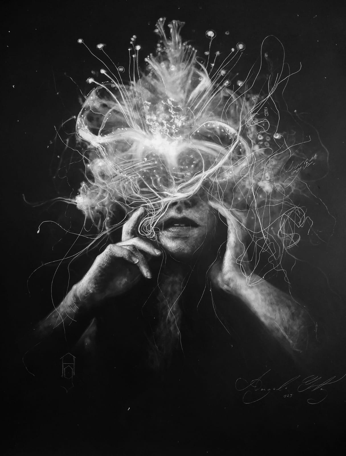 11 / Angelo Gutiérrez - Sueños húmedos / Mixta sobre madera - 100 x 80 cm