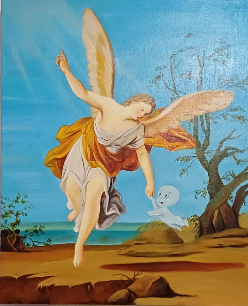 Lote 41: Paola Hernandez - Afterlife assistance / Óleo sobre tela - 60 x 50 cm