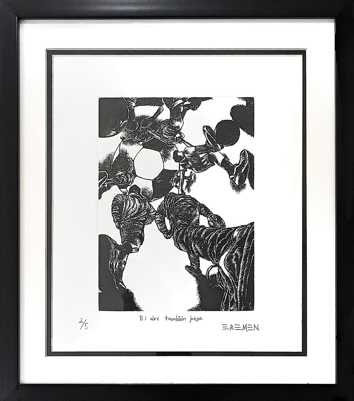 Eremen Santiago – El aire también juega. / Grabado sobre Placa de acrilico – 28 x 24 cm – 46023