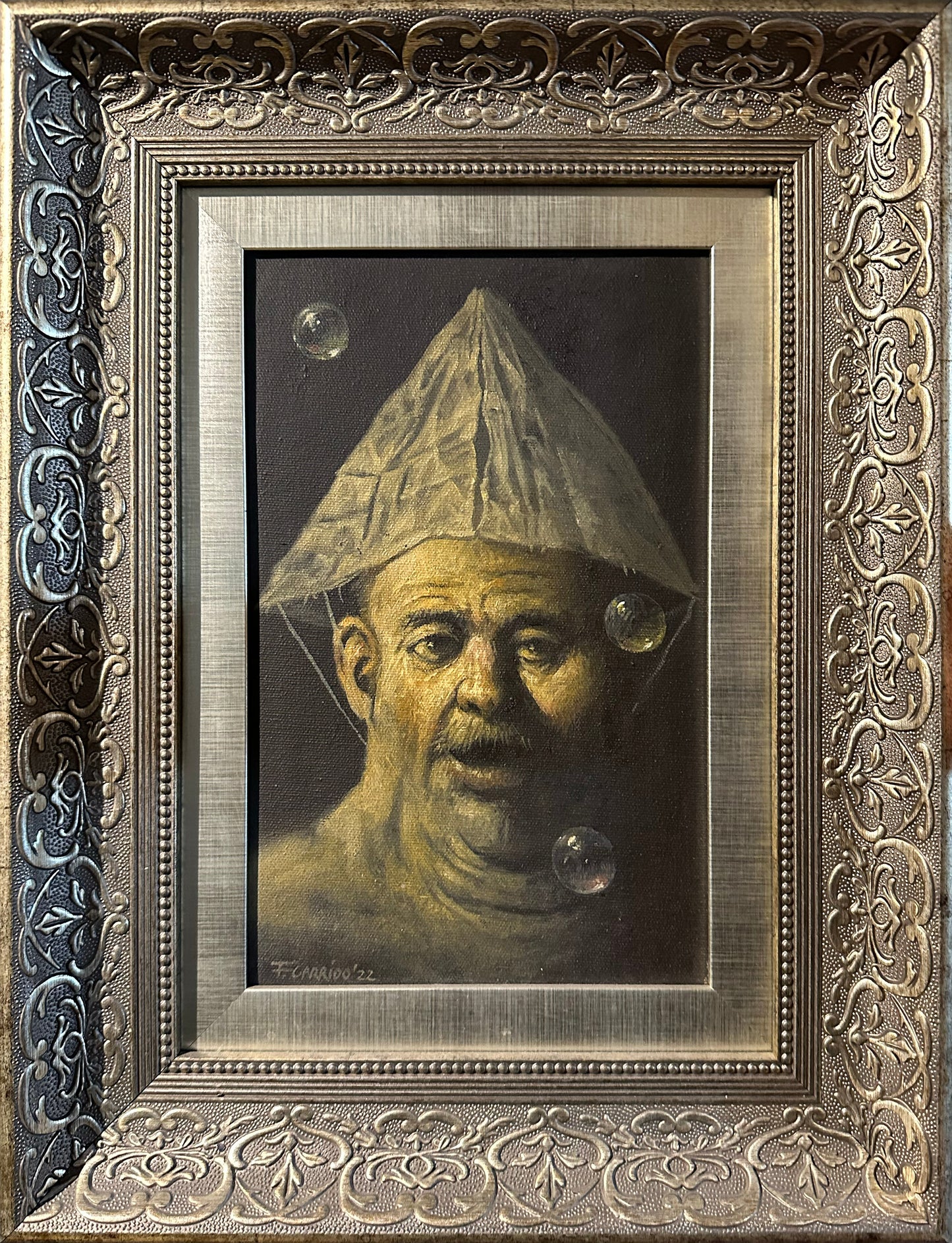 Lote 18 - Fernando Garrido - Sabio / Óleo sobre tela - 26 x 16 cm