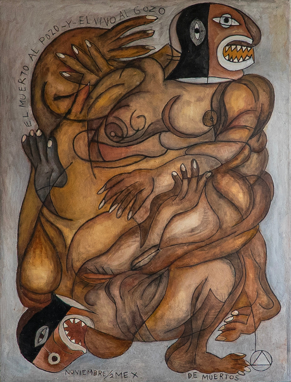Javier Arevalo – El muerto al pozo el vivo al gozo (Grande) / Óleo sobre tela – 130 x 170 cm – 1/1