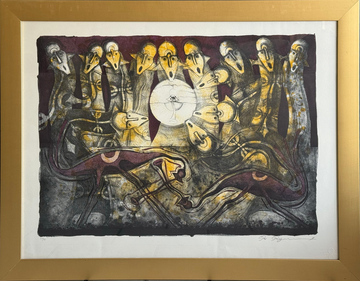 LOTE 045 / Rolando Rojas - La ultima cena / Serigrafía - 59 x 79 cm