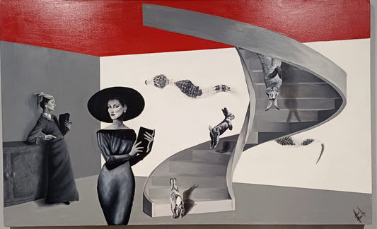 Lote 39: Alex Maravilla - Camino a la soberanía / Acrílico sobre tela - 80 x 130 cm