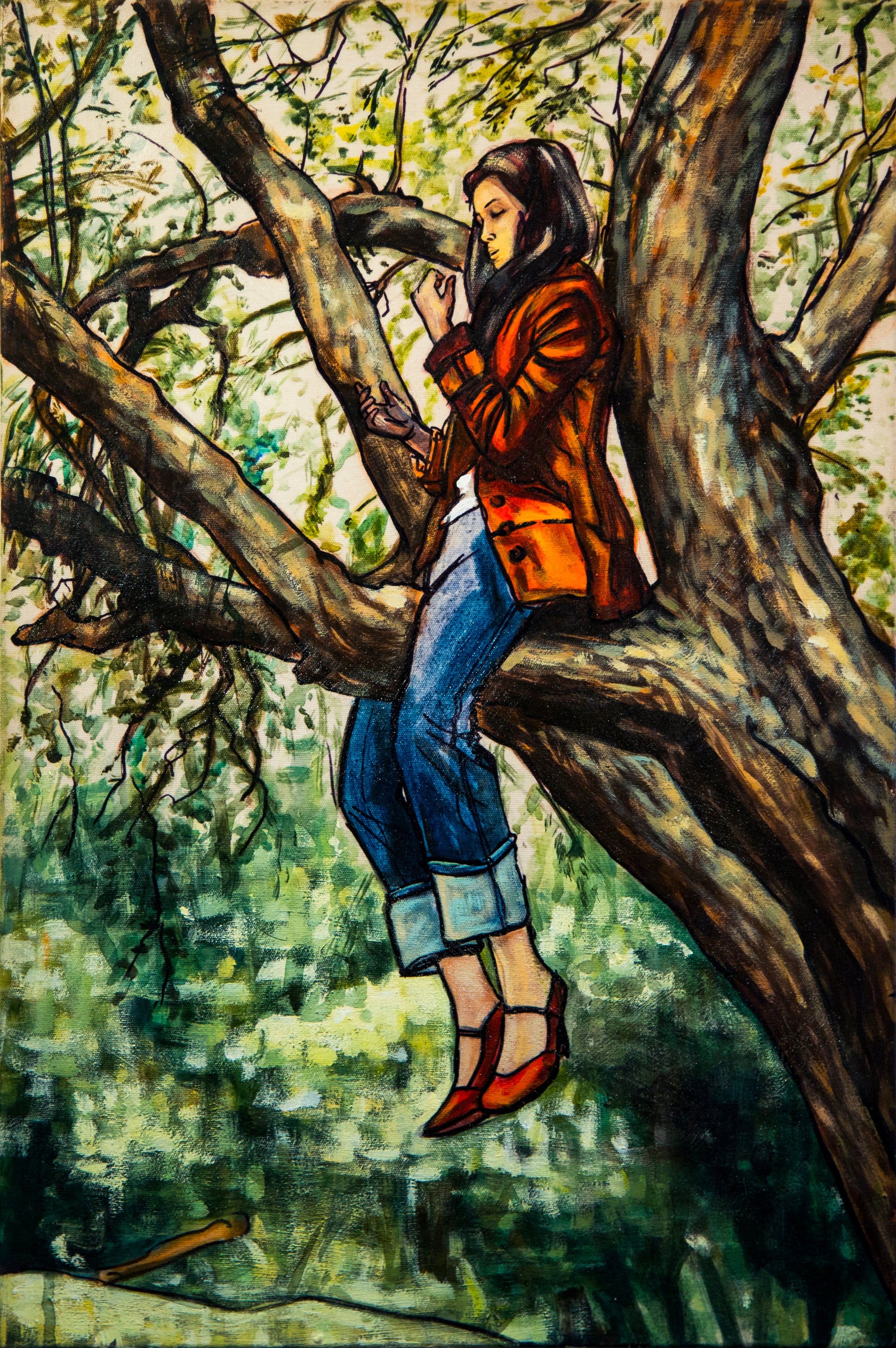 Marita Terriquez - ¿Qué es lo permanente? / Acrílico  sobre tela  - 60 x 40 cm