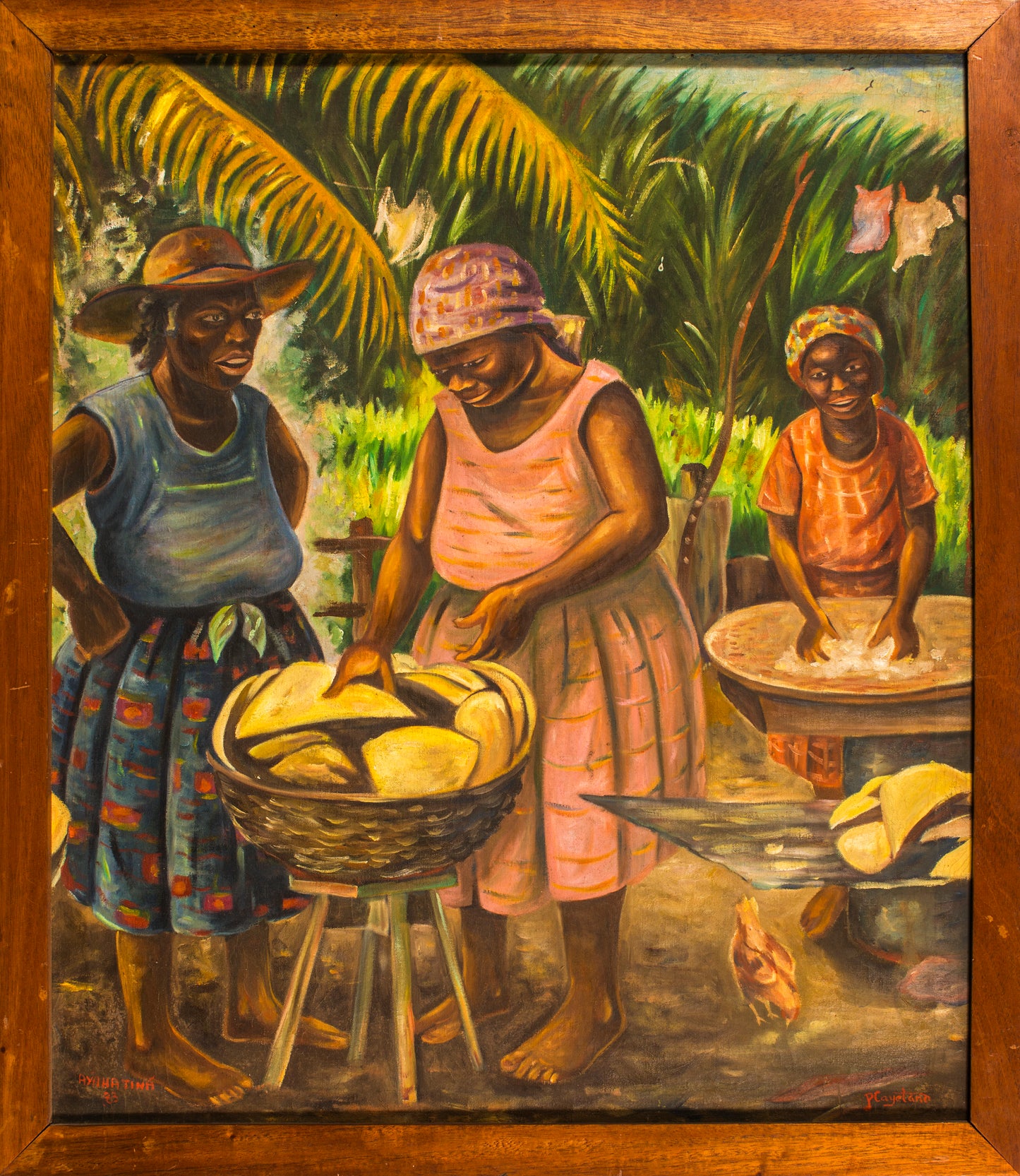 Pen Cayetano - Mujer cocinando / Óleo sobre tela - 75 x 65 cm