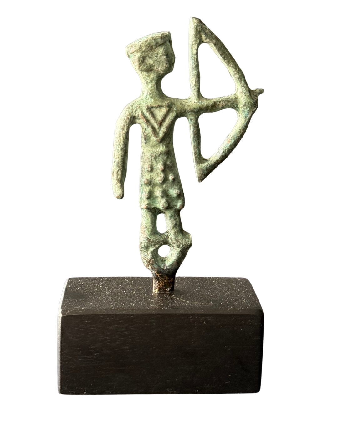 Pieza 12 - Figuras y máscaras de la Sardegna - "guerrero nuragico due" / fundición en bronce - 10 x 5 cm