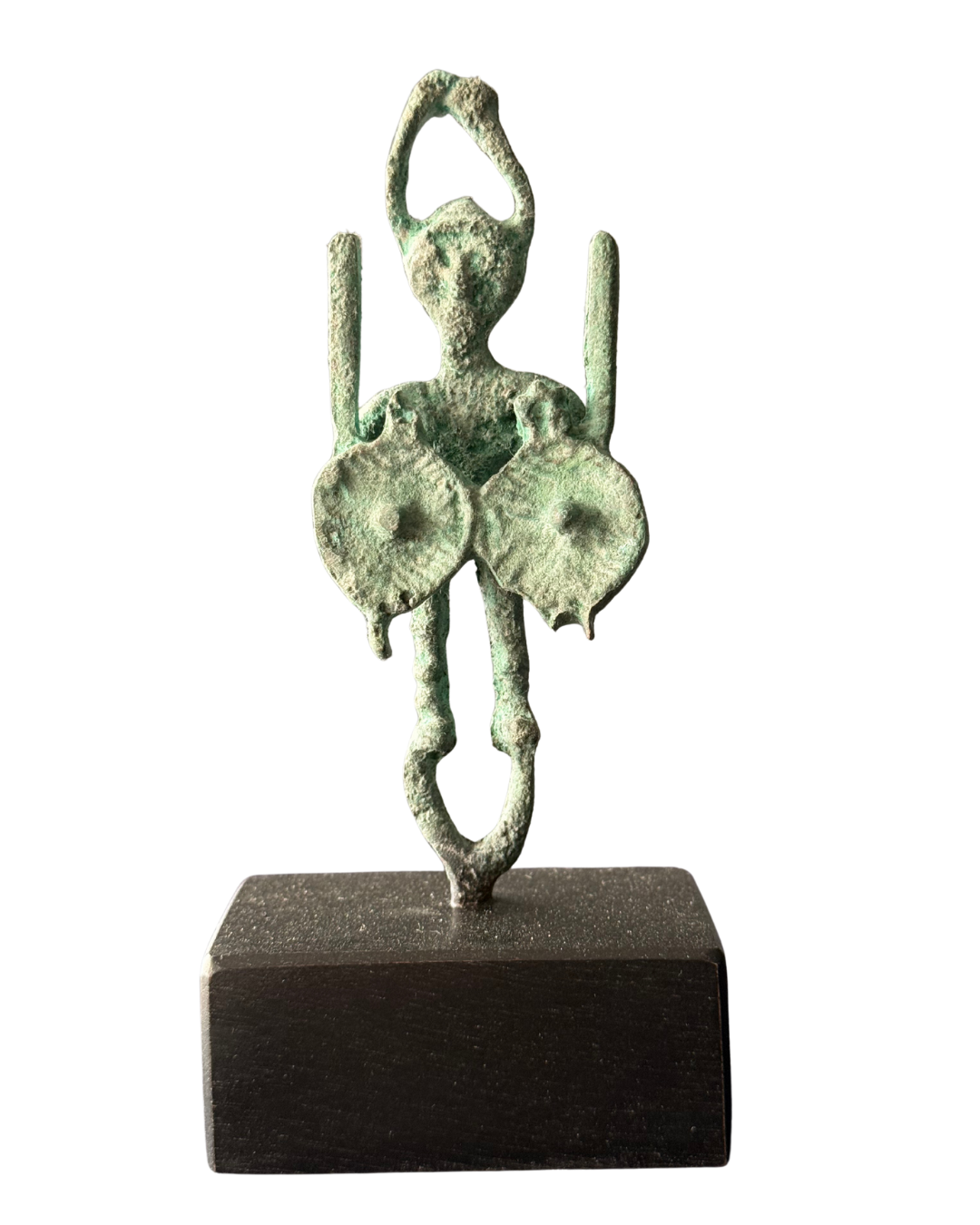 Pieza 17 - Figuras y máscaras de la Sardegna - "guerrero nuragico mediano quattro" / fundición en bronce - 12 x 6.5 cm