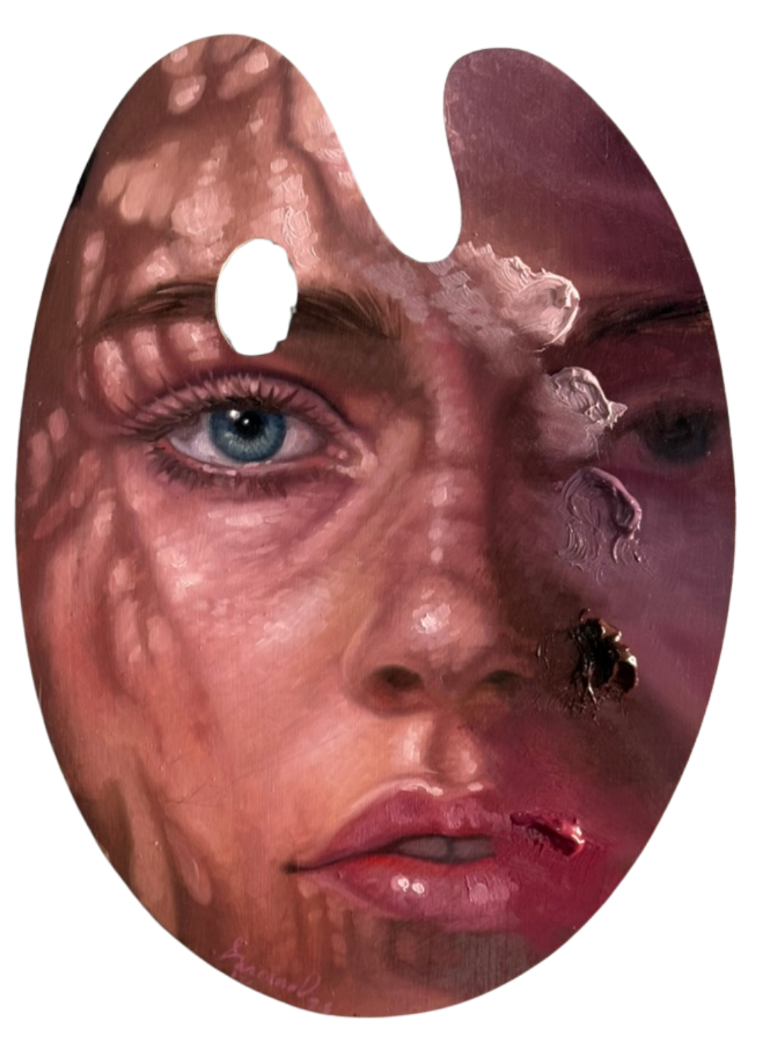 Rosario Lazcano – Materia prima / Óleo sobre madera – 30 x 40 cm – 1/1