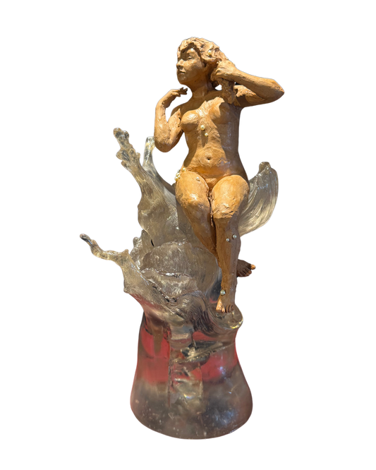 Lote 37 - Karla Aguayo - Perlas / Cerámica, perlas y recina - 42 cm