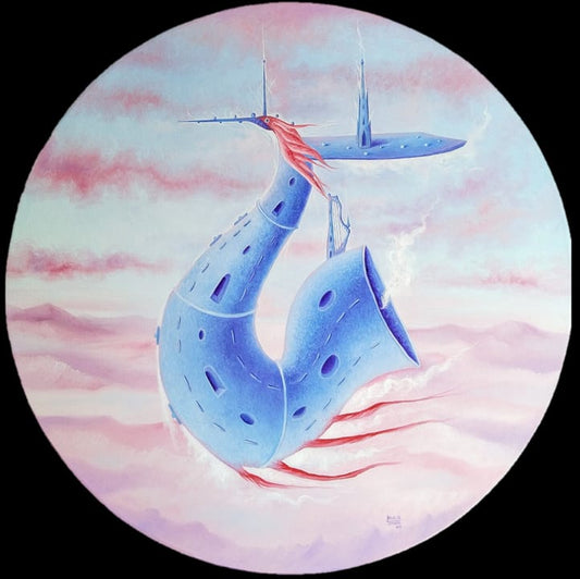 Lote 49: Bautista Comala - Musica del cosmos III" / Óleo sobre tela  - 100 cm Ø