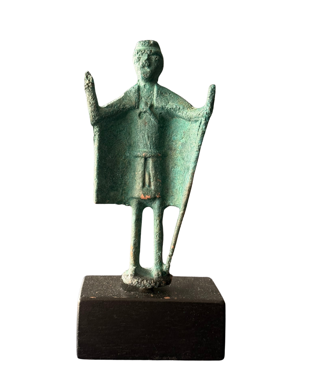 Pieza 15 - Figuras y máscaras de la Sardegna - "guerrero nuragico mediano due" / fundición en bronce - 13.5 x 6.5 cm