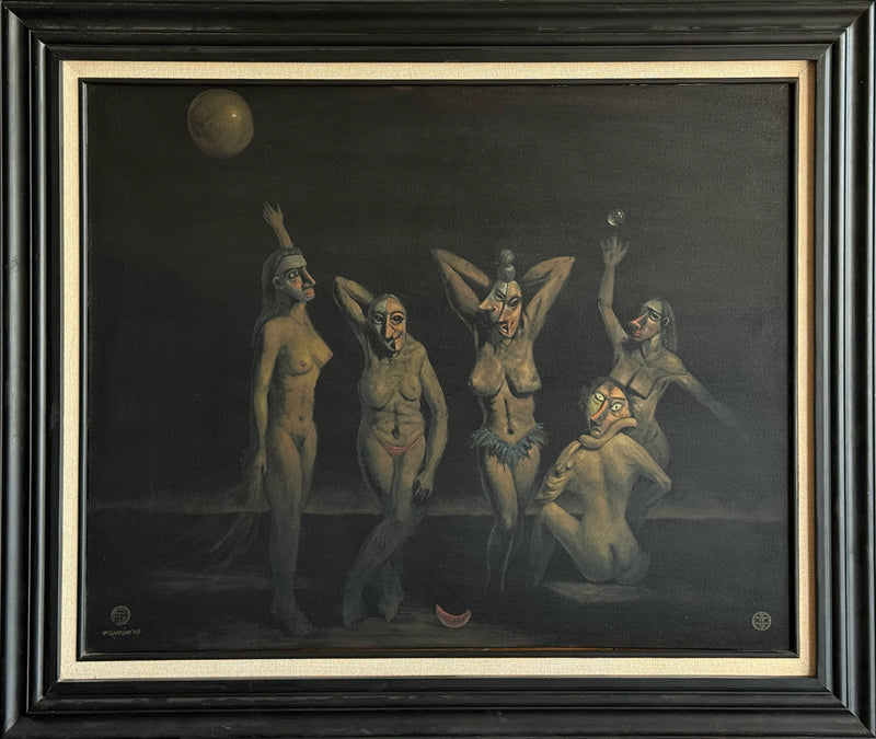Fernando Garrido – Las señoritas  de la Noche / Óleo sobre tela – 100 x 80 cm – 1/1