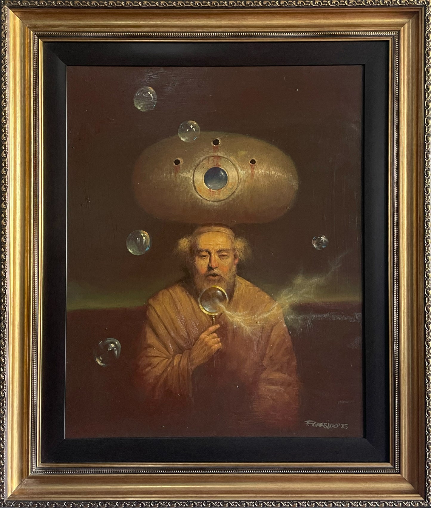 Fernando Garrido – Inventor de Nubes / Óleo sobre mdf – 50 x 62 cm – 1/1