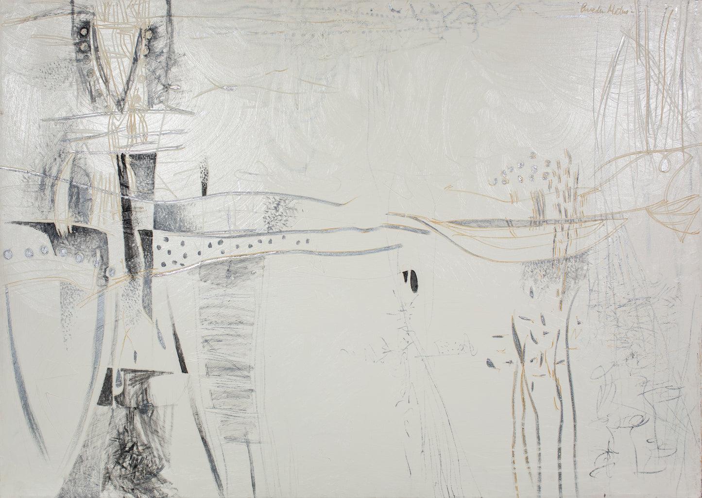 LOTE 025 / Tomás Pineda Matus - Los sonidos del viento / Óleo sobre tela - 100 x 140 cm