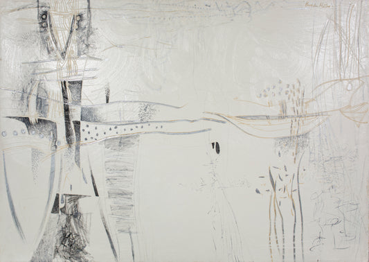 LOTE 025 / Tomás Pineda Matus - Los sonidos del viento / Óleo sobre tela - 100 x 140 cm